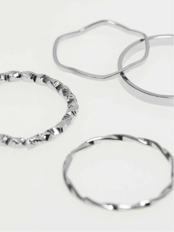 Moodo Set nježnog prstenja u srebrnoj boji Moodo