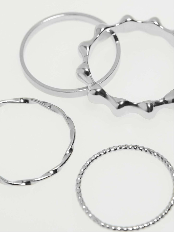 Moodo Set nježnog prstenja u srebrnoj boji Moodo