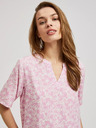 Moodo Moodo svijetloružičasta bluza na vezanje s uzorkom