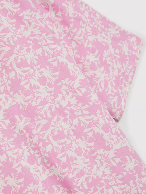 Moodo Moodo svijetloružičasta bluza na vezanje s uzorkom