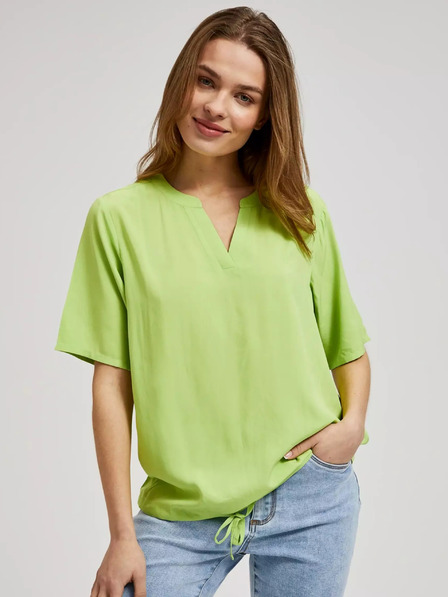 Moodo Moodo svijetlo zelena bluza na vezanje