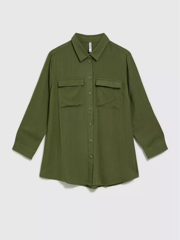 Moodo Kaki bluza s džepovima i dugim rukavima marke Moodo