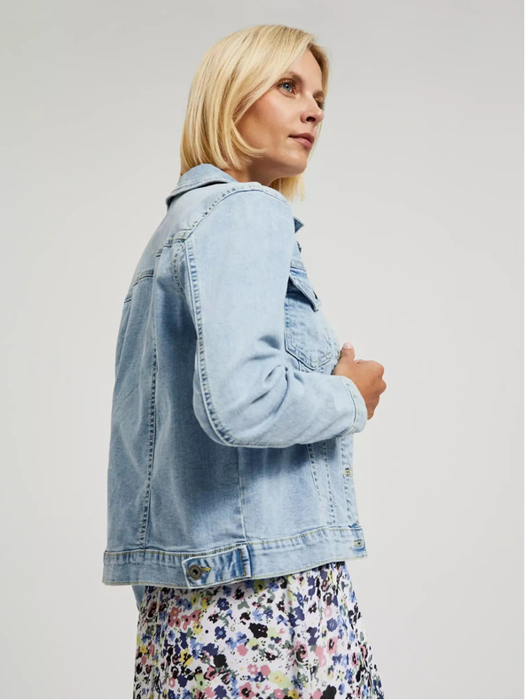 Moodo Moodo svjetloplava traper jakna s gumbima