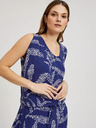 Moodo Moodo plavi top s uzorkom