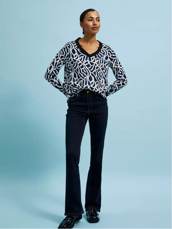 Moodo Košulja s geometrijskim uzorkom i V-izrezom Moodo