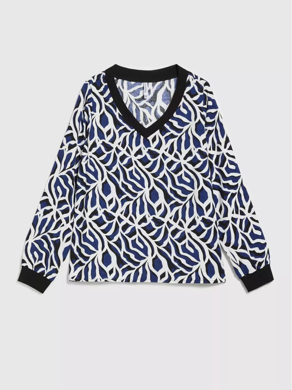 Moodo Košulja s geometrijskim uzorkom i V-izrezom Moodo