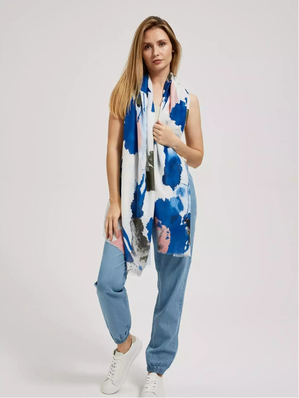 Moodo Plavi ljetni šal s Moodo uzorkom