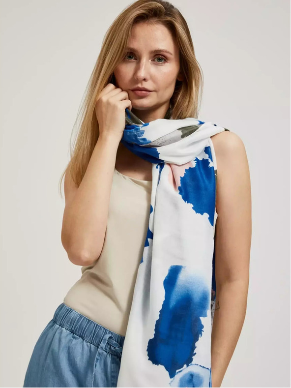 Moodo Plavi ljetni šal s Moodo uzorkom