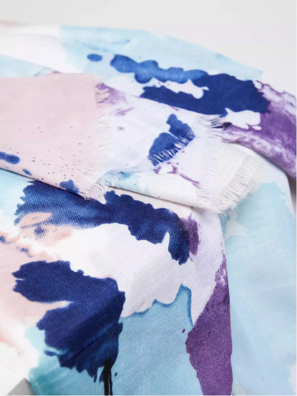 Moodo Moodo ljubičasti šal s uzorkom