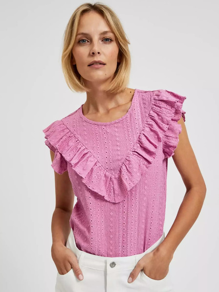 Moodo Moodo roza bluza na volane