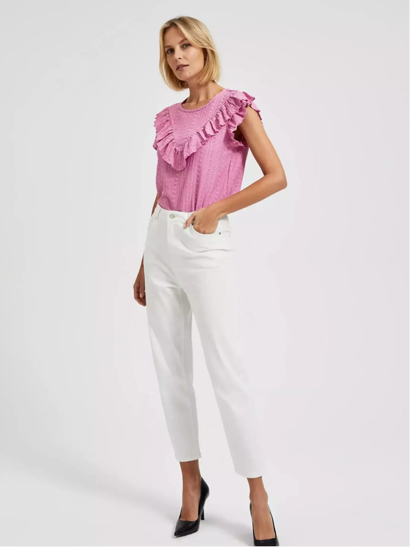 Moodo Moodo roza bluza na volane