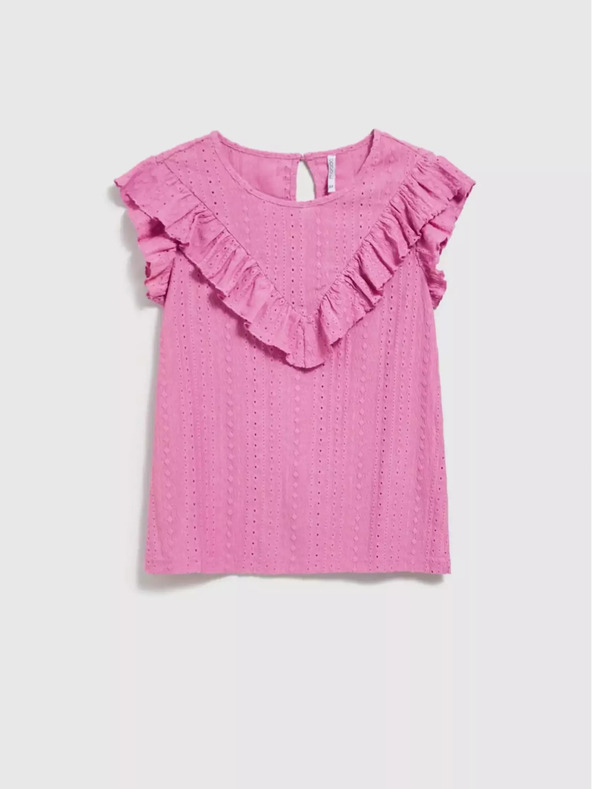 Moodo Moodo roza bluza na volane