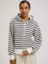 Moodo Moodo crno-bijela uska majica s kapuljačom na pruge