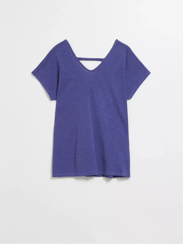 Moodo Moodo ljubičasta majica s V izrezom