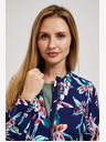 Moodo Moodo tamnoplava bomber jakna s cvjetnim printom