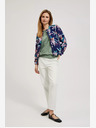 Moodo Moodo tamnoplava bomber jakna s cvjetnim printom