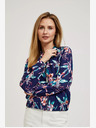 Moodo Moodo tamnoplava bomber jakna s cvjetnim printom