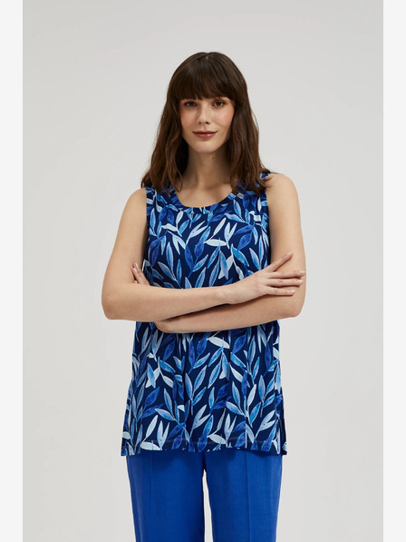 Moodo Moodo tamnoplavi top s uzorkom