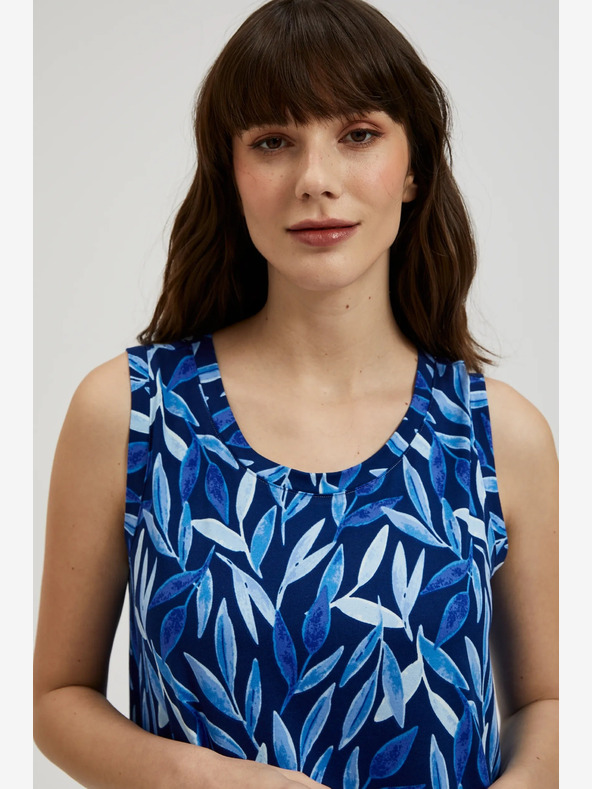 Moodo Moodo tamnoplavi top s uzorkom