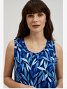 Moodo Moodo tamnoplavi top s uzorkom