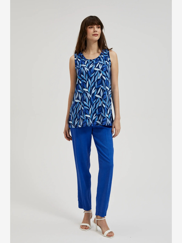 Moodo Moodo tamnoplavi top s uzorkom