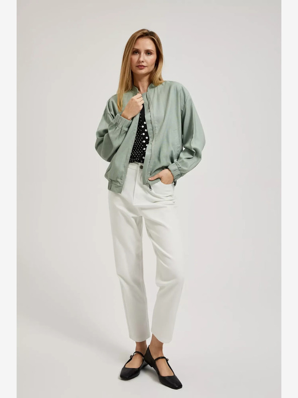 Moodo Moodo bomber jakna s patentnim zatvaračem u zelenoj boji