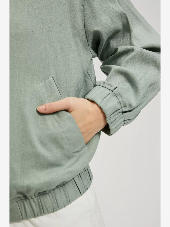 Moodo Moodo bomber jakna s patentnim zatvaračem u zelenoj boji