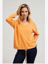 Moodo Moodo narančasta majica s V izrezom