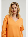 Moodo Moodo narančasta majica s V izrezom