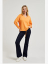 Moodo Moodo narančasta majica s V izrezom