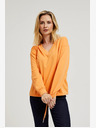 Moodo Moodo narančasta majica s V izrezom