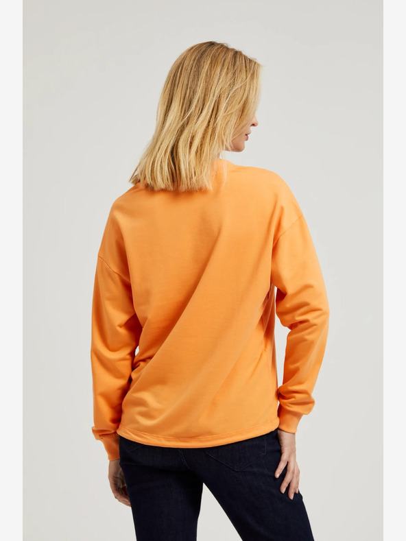 Moodo Moodo narančasta majica s V izrezom