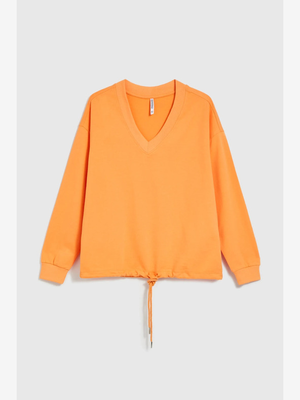 Moodo Moodo narančasta majica s V izrezom