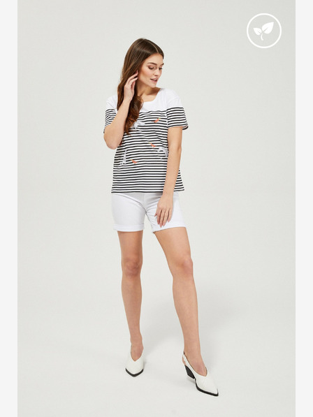 Moodo Bijele ženske kratke hlače Moodo