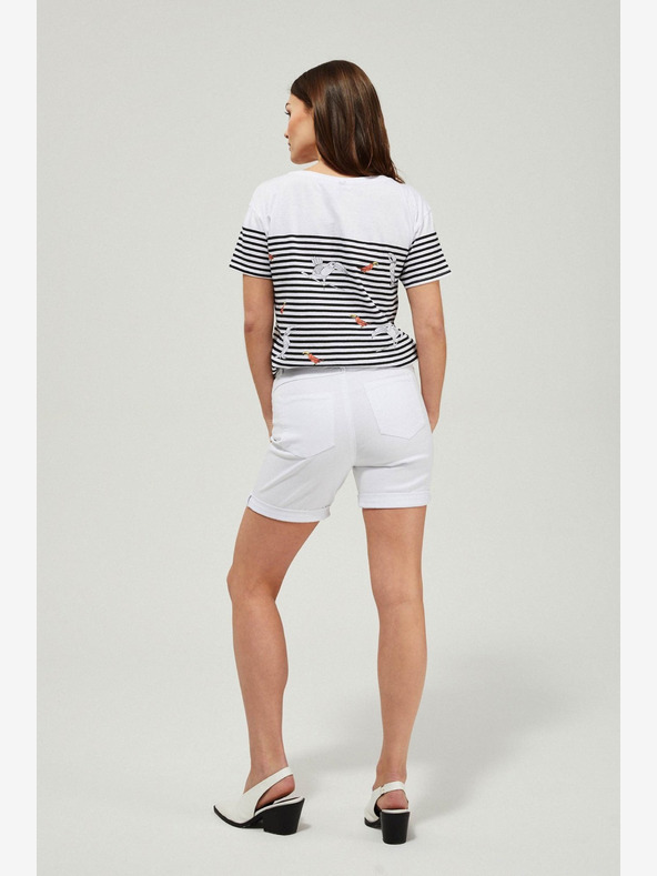 Moodo Bijele ženske kratke hlače Moodo