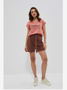 Moodo Smeđe ženske kratke hlače Moodo