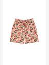Moodo Moodo bež ženske kratke hlače s cvjetnim uzorkom