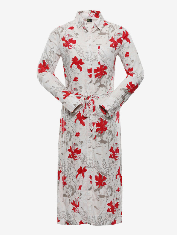 NAX Crveno-bijela ženska košulja s uzorkom NAX Cufewa