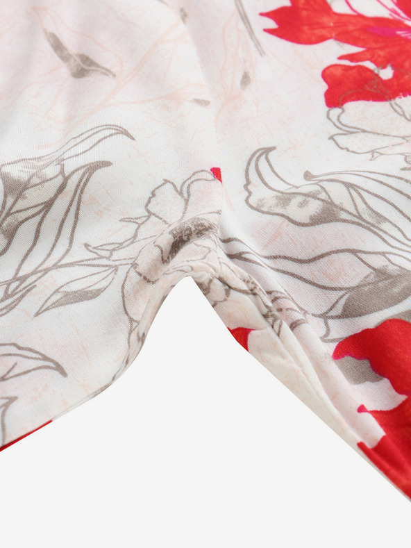 NAX Crveno-bijela ženska košulja s uzorkom NAX Cufewa