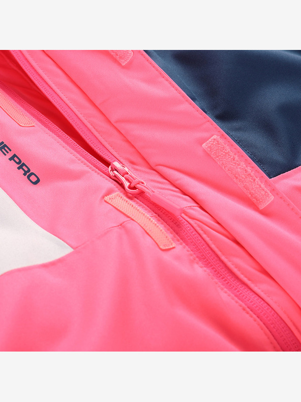 ALPINE PRO Dječja skijaška jakna s membranom ptx snow ALPINE PRO DEARO neon knockout pink