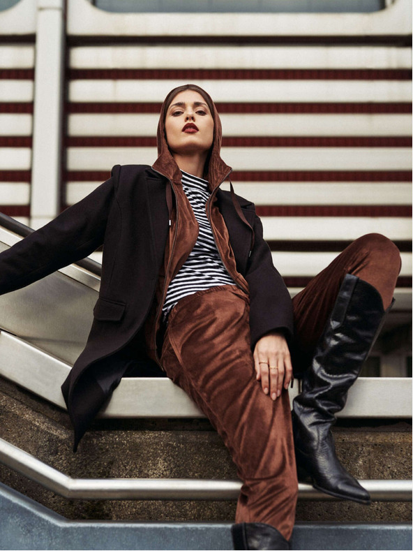 Moodo Smeđe ženske trenirke Moodo