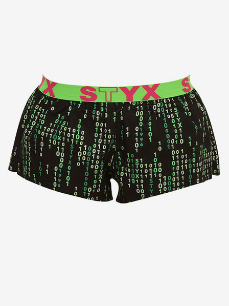Styx Styx zelene i crne ženske kratke hlače s uzorkom