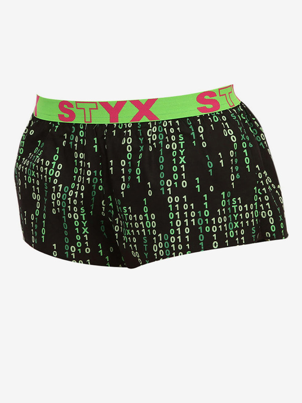 Styx Styx zelene i crne ženske kratke hlače s uzorkom