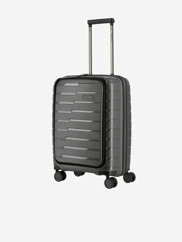 Travelite Sivi putni kovčeg Travelite Air Base 4w S Prednji džep Antracit