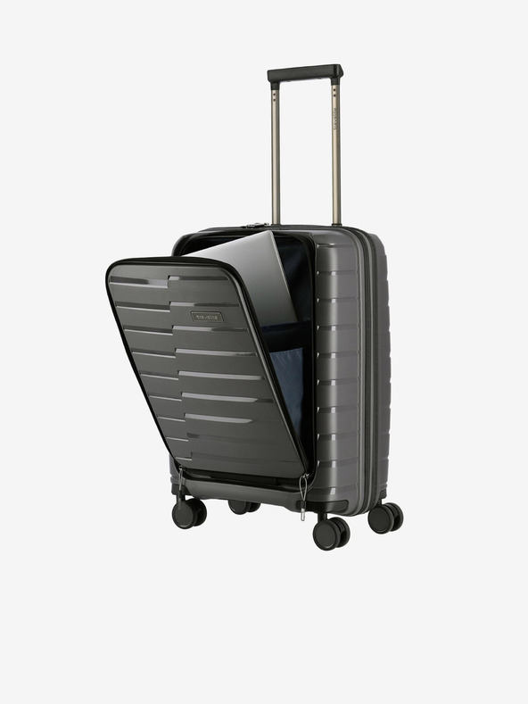 Travelite Sivi putni kovčeg Travelite Air Base 4w S Prednji džep Antracit