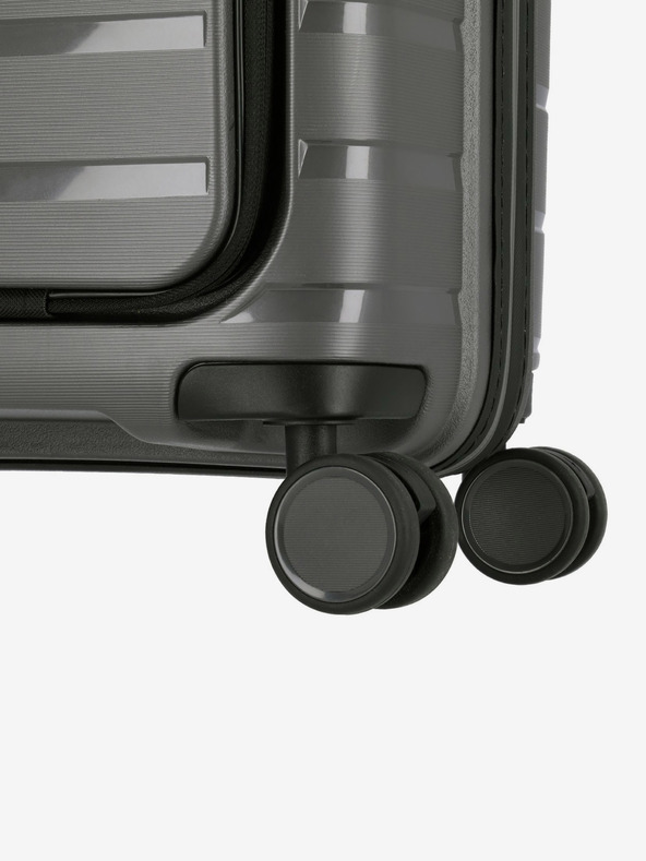 Travelite Sivi putni kovčeg Travelite Air Base 4w S Prednji džep Antracit