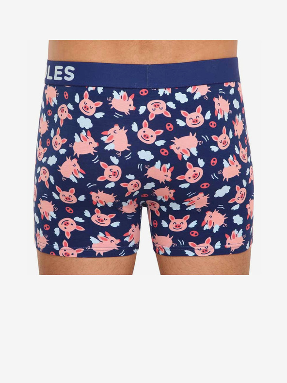 Dedoles Tamnoplave vesele muške bokserice Dedoles Flying Pigs