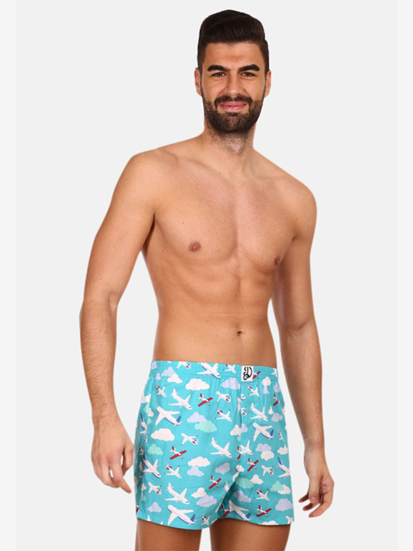 Dedoles Dedoles plave muške vesele kratke hlače Avioni i oblaci