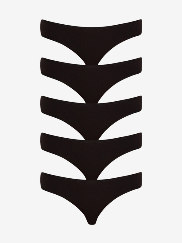 Nedeto Set od pet ženskih gaćica Nedeto crne boje