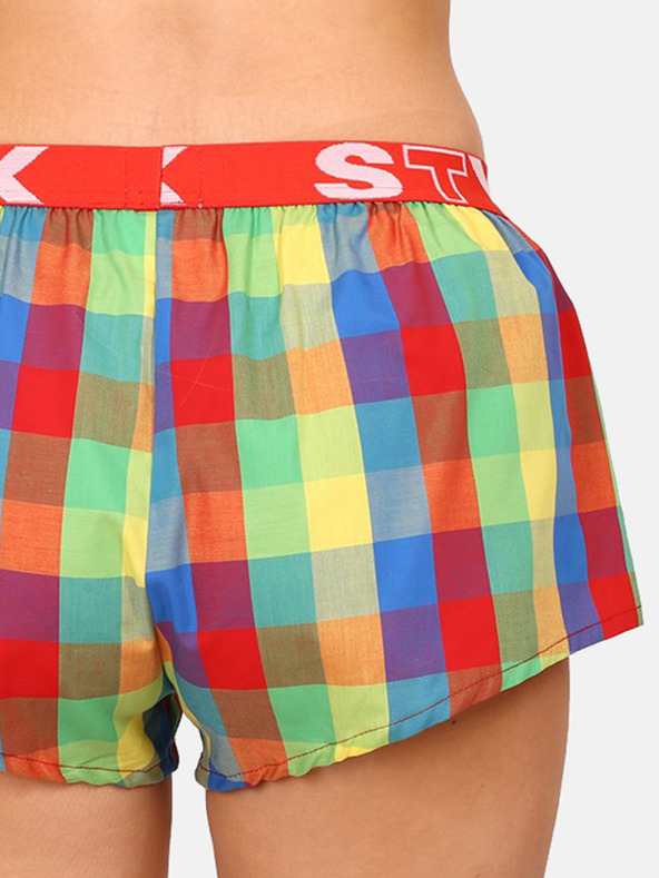 Styx Styx crveno-zelene ženske kratke hlače za spavanje na kockice